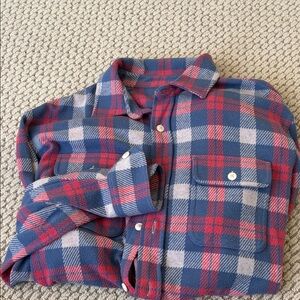 Faherty blue and pink Plaid Button-Up Shirt